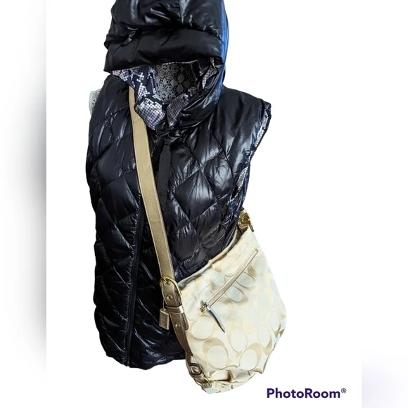 Coach F15067 Soho Signature Crossbody Shoulder Bag Khaki Gold - Picture 4 of 16